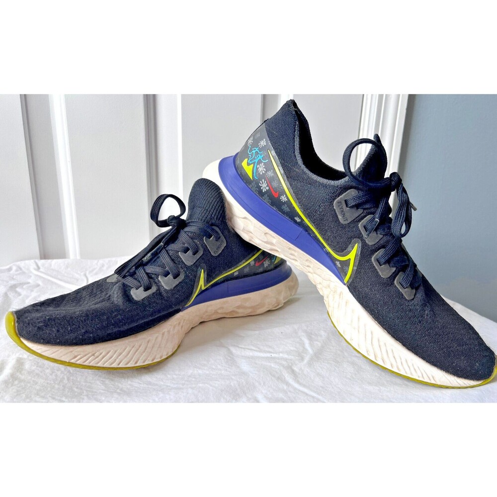 Nike Mens React Infinity Run Flyknit AS CZ2358 Black Running Shoes Sneakers 10.5